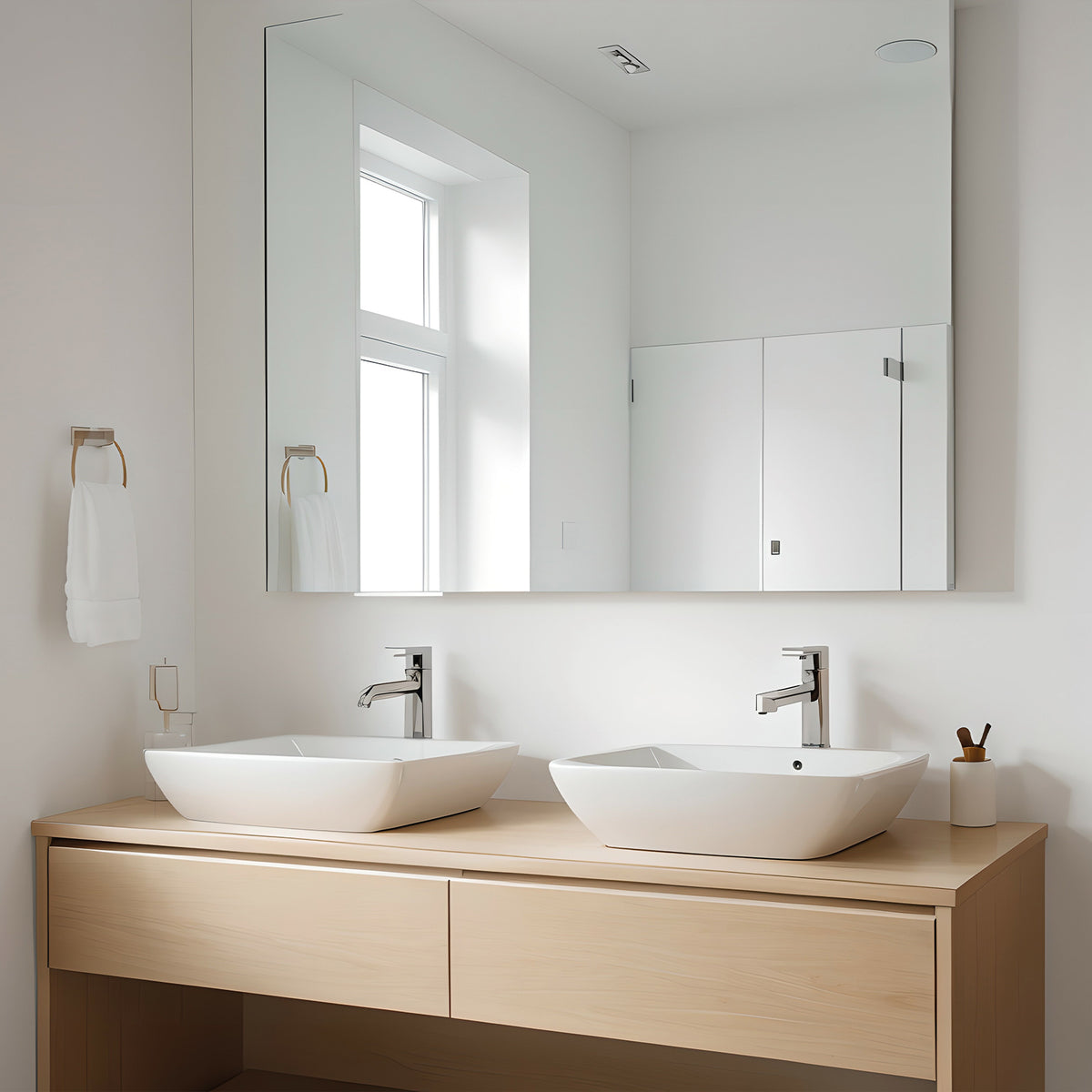 Sharp: Frameless Rectangular Wall Mirror | Eyea Am Design